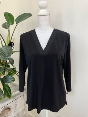 Banana Republic Black V-Neck Tunic Top